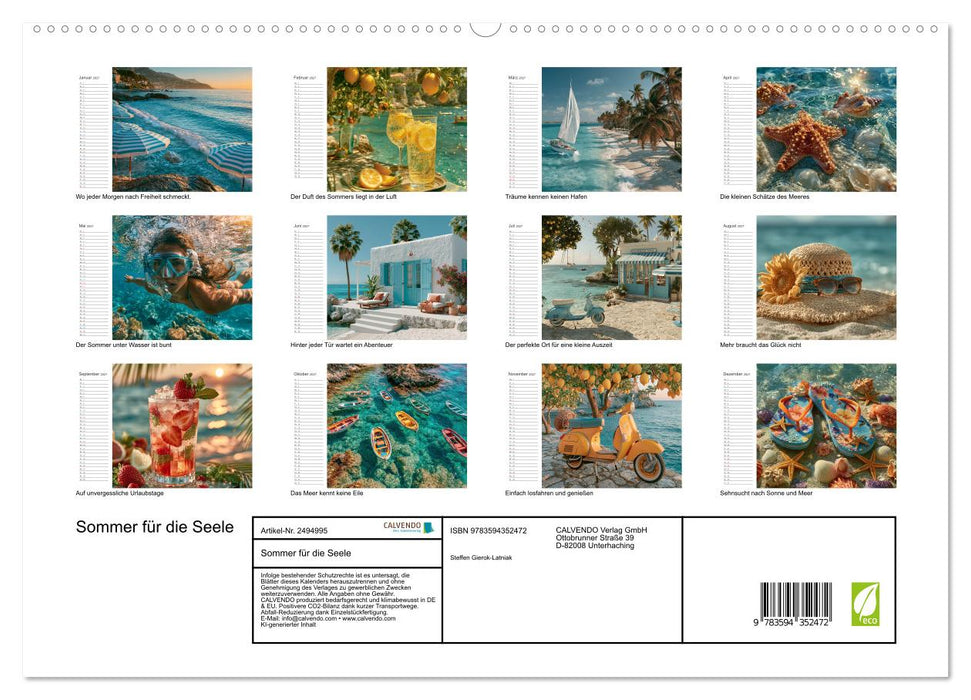 Sommer für die Seele (CALVENDO Premium Wandkalender 2027)