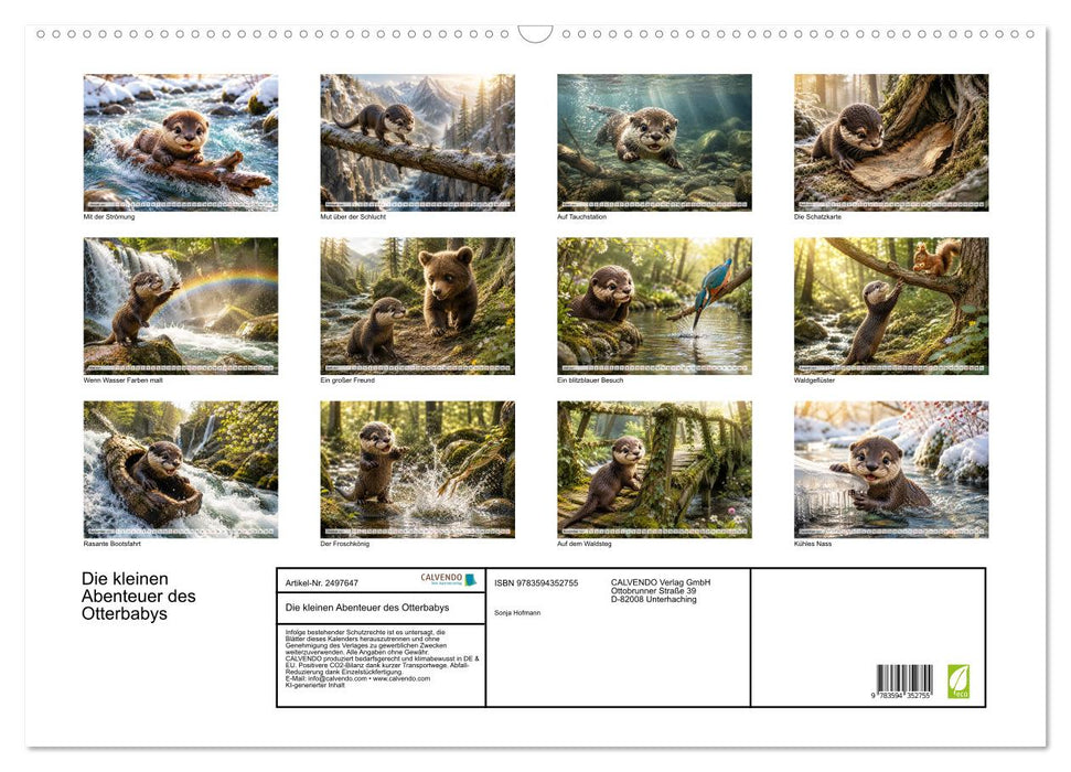 Die kleinen Abenteuer des Otterbabys (CALVENDO Wandkalender 2027)
