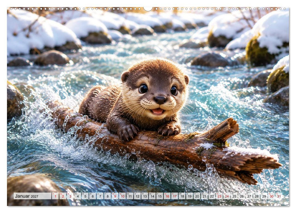 Die kleinen Abenteuer des Otterbabys (CALVENDO Wandkalender 2027)