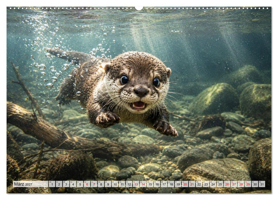 Die kleinen Abenteuer des Otterbabys (CALVENDO Wandkalender 2027)