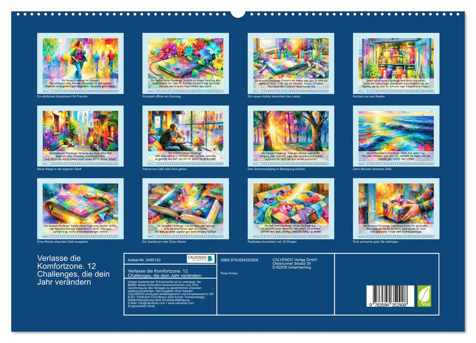 Verlasse die Komfortzone. 12 Challenges, die dein Jahr verändern (CALVENDO Premium Wandkalender 2027)