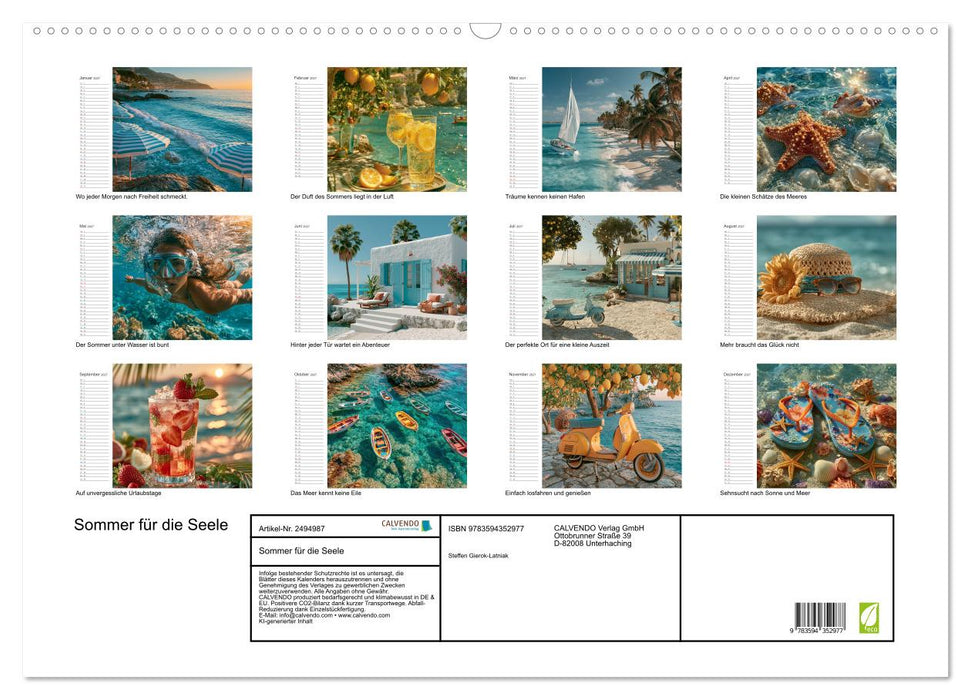 Sommer für die Seele (CALVENDO Wandkalender 2027)
