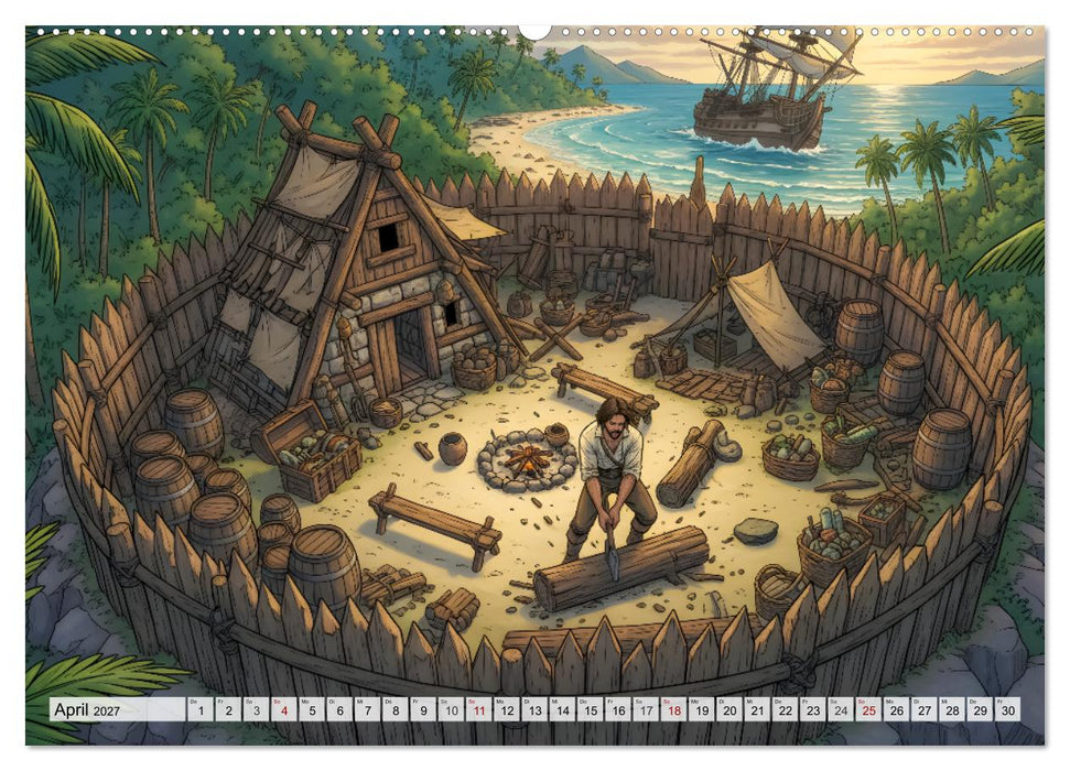 Robinson Crusoe – Die unvergessliche Reise (CALVENDO Premium Wandkalender 2027)