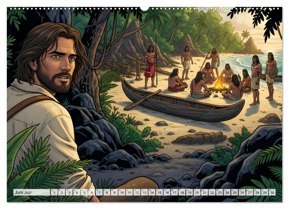Robinson Crusoe – Die unvergessliche Reise (CALVENDO Premium Wandkalender 2027)