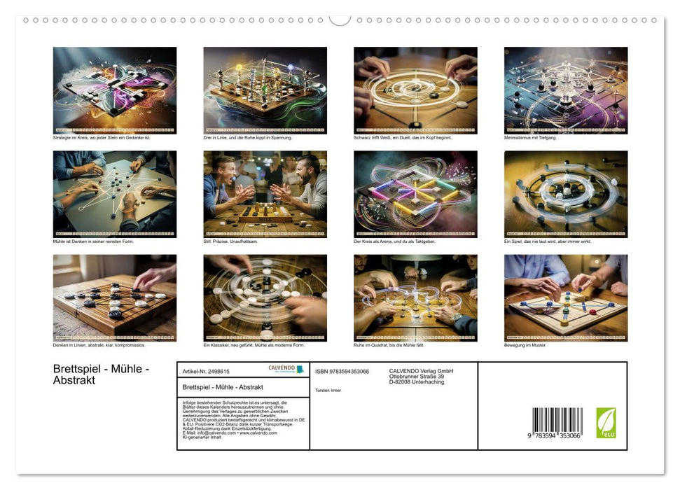 Brettspiel - Mühle - Abstrakt (CALVENDO Premium Wandkalender 2027)