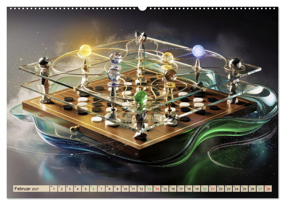 Brettspiel - Mühle - Abstrakt (CALVENDO Premium Wandkalender 2027)
