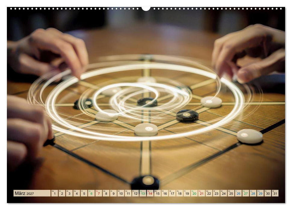 Brettspiel - Mühle - Abstrakt (CALVENDO Premium Wandkalender 2027)