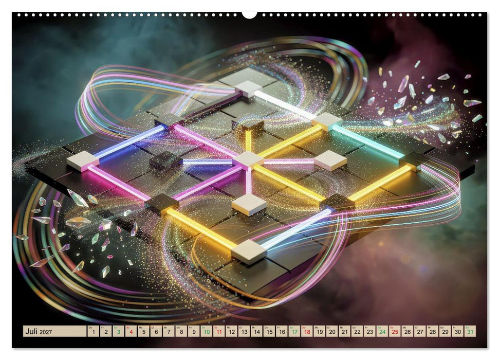 Brettspiel - Mühle - Abstrakt (CALVENDO Premium Wandkalender 2027)