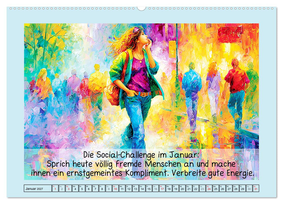 Verlasse die Komfortzone. 12 Challenges, die dein Jahr verändern (CALVENDO Wandkalender 2027)