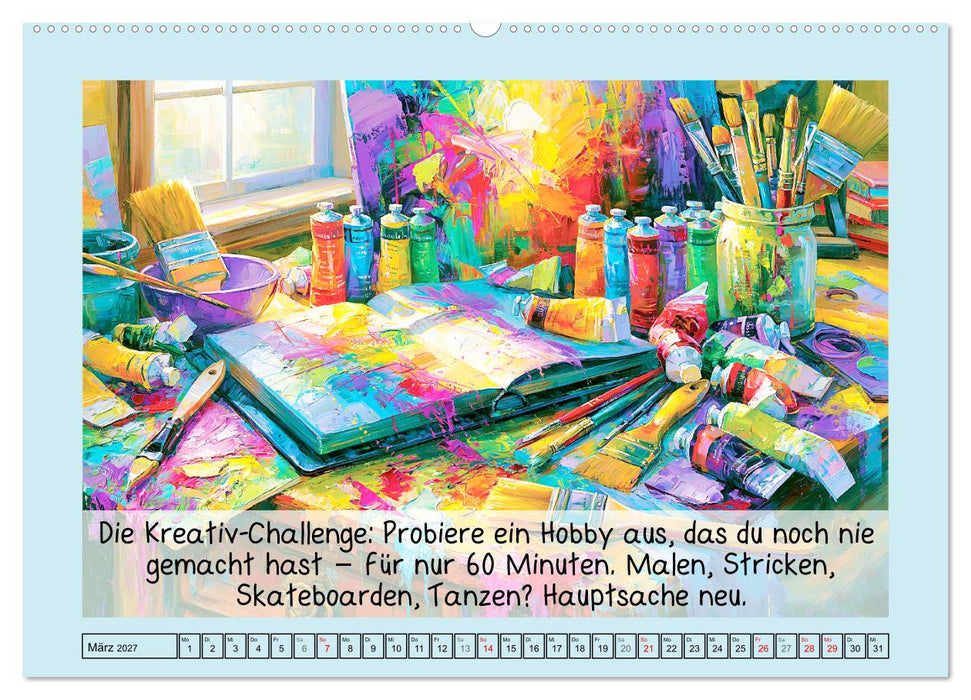 Verlasse die Komfortzone. 12 Challenges, die dein Jahr verändern (CALVENDO Wandkalender 2027)
