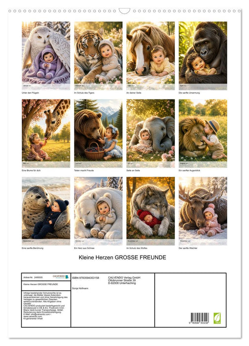 Kleine Herzen GROSSE FREUNDE (CALVENDO Wandkalender 2027)