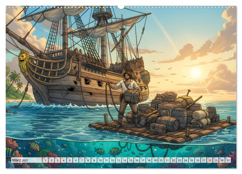 Robinson Crusoe – Die unvergessliche Reise (CALVENDO Wandkalender 2027)
