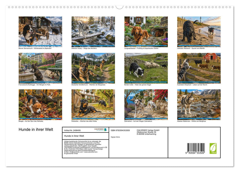 Hunde in ihrer Welt (CALVENDO Premium Wandkalender 2027)