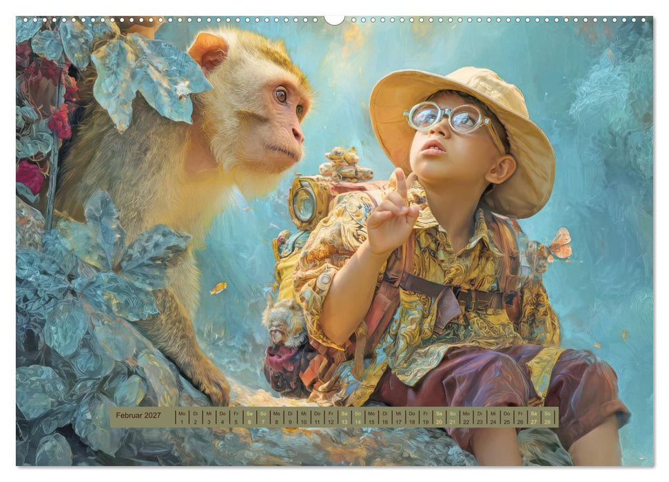 Dschungelentdecker - Verspielte Kreativwerke (CALVENDO Premium Wandkalender 2027)