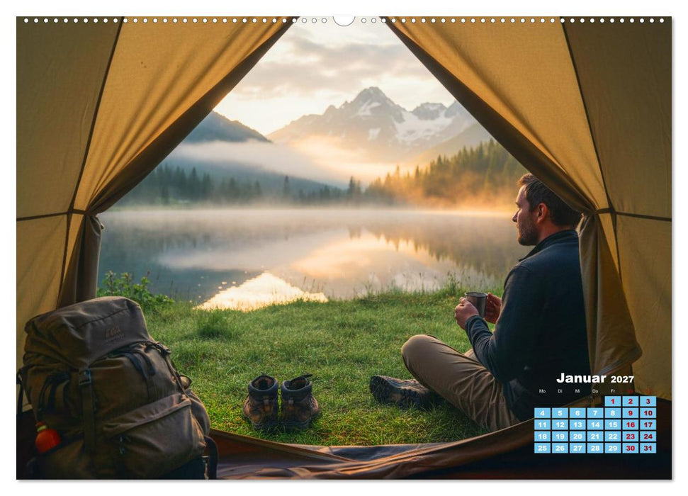 Zelten - gemeinsam oder einsam (CALVENDO Premium Wandkalender 2027)