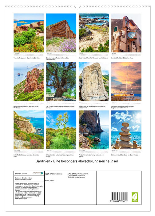 Sardinien - Eine besonders abwechslungsreiche Insel (CALVENDO Premium Wandkalender 2027)