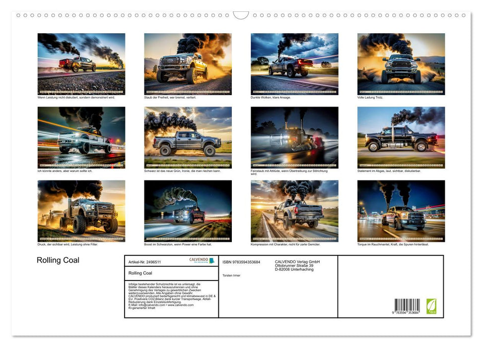 Rolling Coal (CALVENDO Wandkalender 2027)