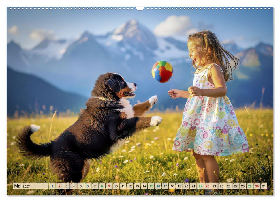 Berner-Sennenhund-Welpen (CALVENDO Wandkalender 2027)
