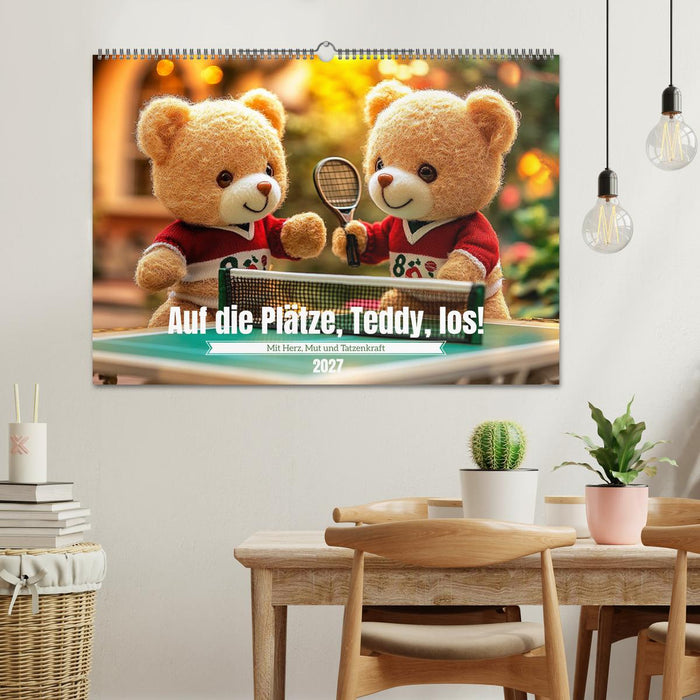Auf die Plätze, Teddy, los! (CALVENDO Wandkalender 2027)