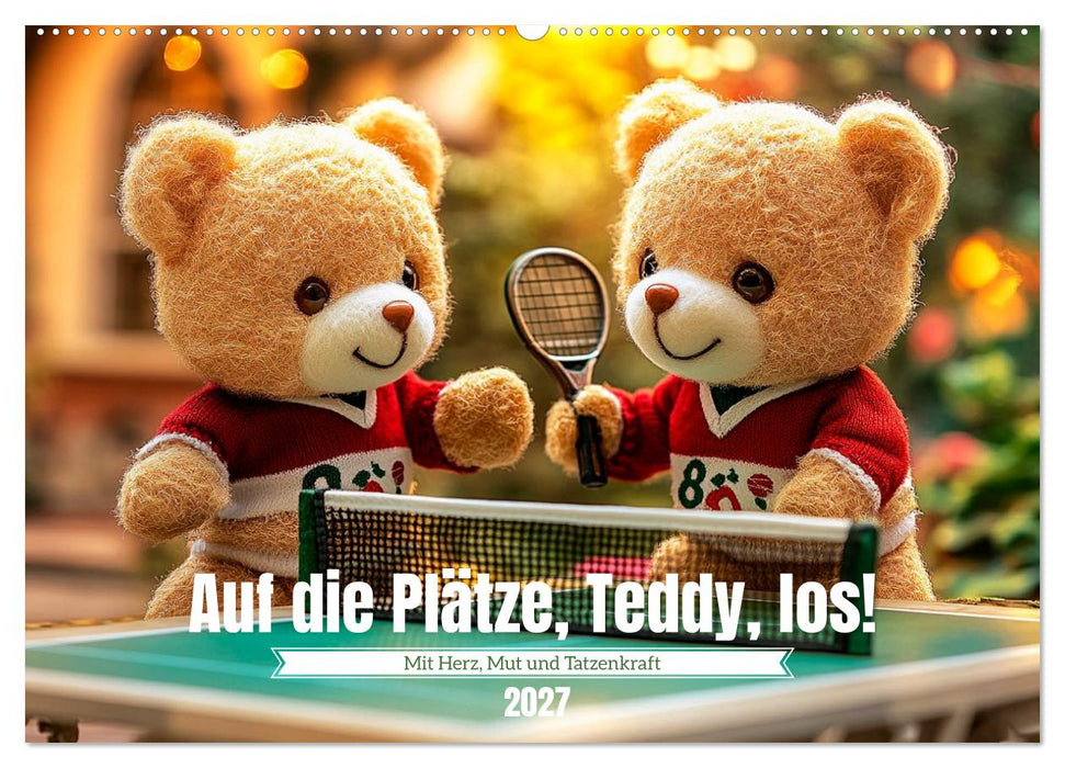Auf die Plätze, Teddy, los! (CALVENDO Wandkalender 2027)