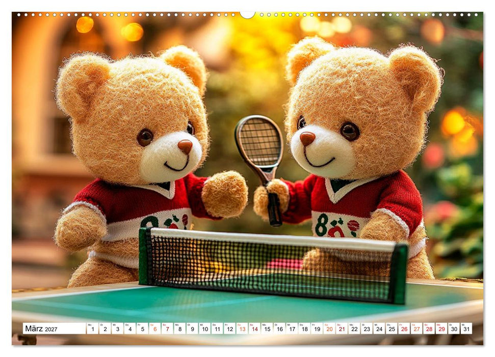 Auf die Plätze, Teddy, los! (CALVENDO Wandkalender 2027)