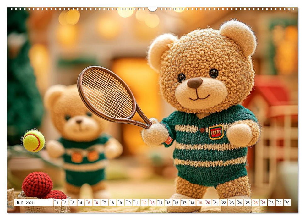 Auf die Plätze, Teddy, los! (CALVENDO Wandkalender 2027)