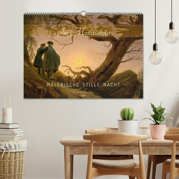 Im Mondschein. Malerische stille Nacht - Kunstkalender (CALVENDO Wandkalender 2027)