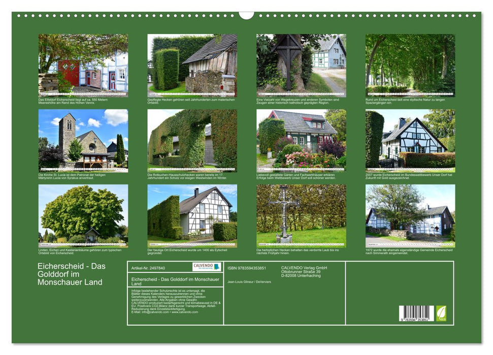 Eicherscheid - Das Golddorf im Monschauer Land (CALVENDO Wandkalender 2027)