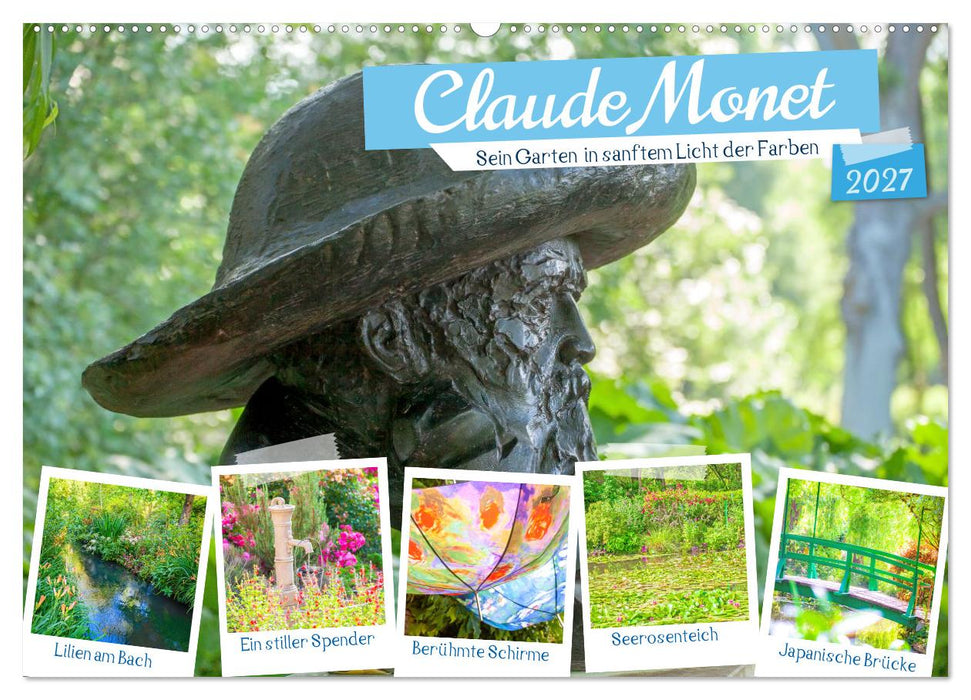 Claude Monet - Sein Garten in sanftem Licht (CALVENDO Wandkalender 2027)