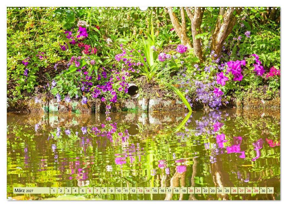 Claude Monet - Sein Garten in sanftem Licht (CALVENDO Wandkalender 2027)