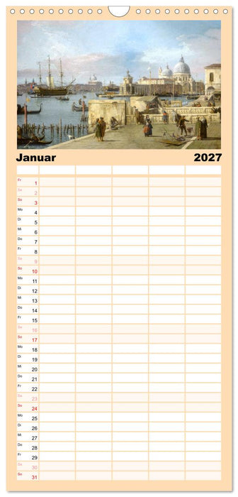Venedig - Gemälde aus drei Jahrhunderten. Kunstkalender (CALVENDO Familienplaner 2027)