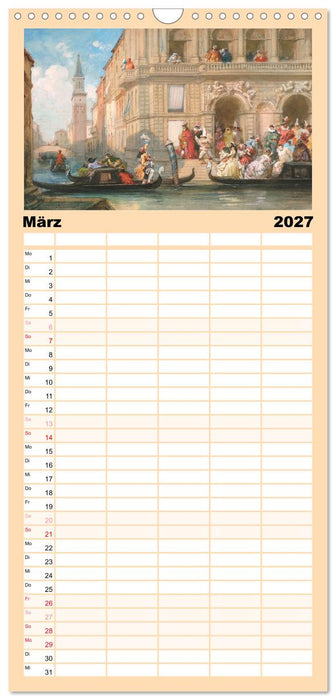 Venedig - Gemälde aus drei Jahrhunderten. Kunstkalender (CALVENDO Familienplaner 2027)