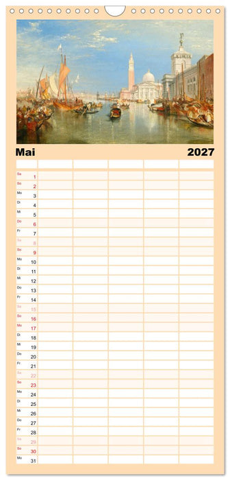 Venedig - Gemälde aus drei Jahrhunderten. Kunstkalender (CALVENDO Familienplaner 2027)