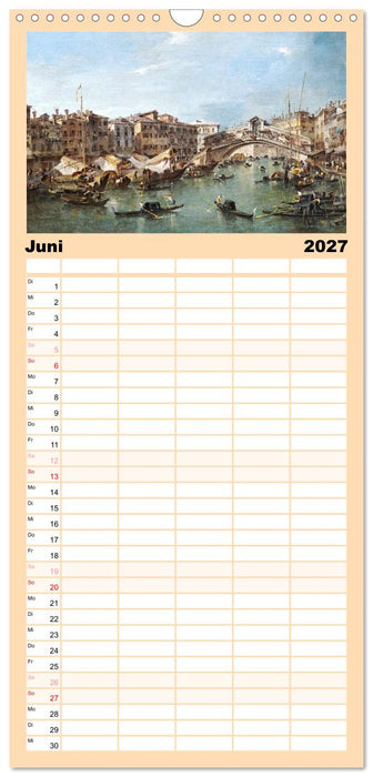 Venedig - Gemälde aus drei Jahrhunderten. Kunstkalender (CALVENDO Familienplaner 2027)