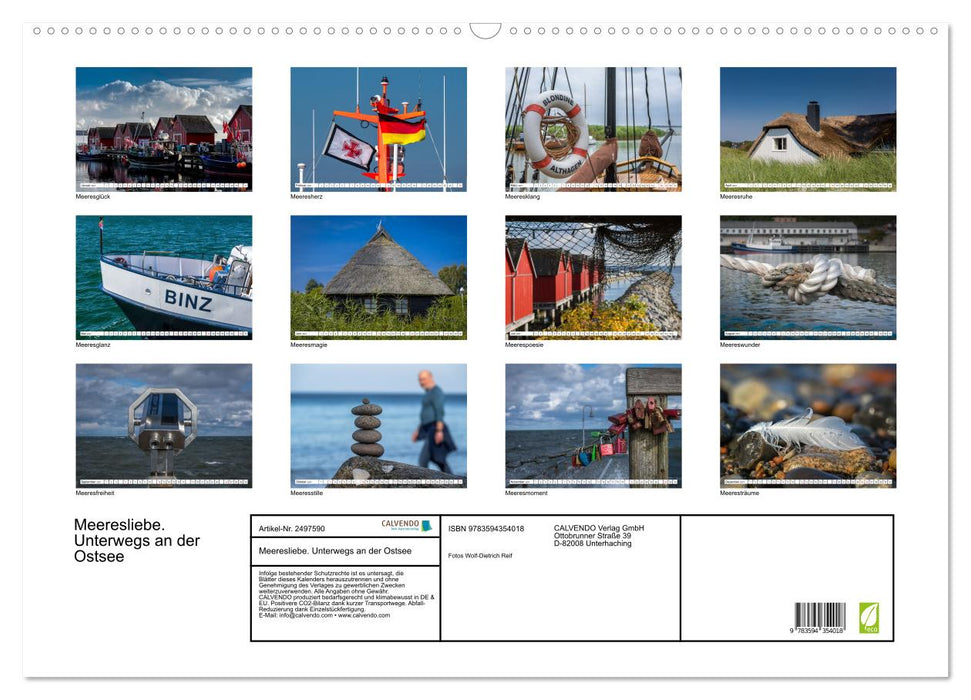 Meeresliebe. Unterwegs an der Ostsee (CALVENDO Wandkalender 2027)
