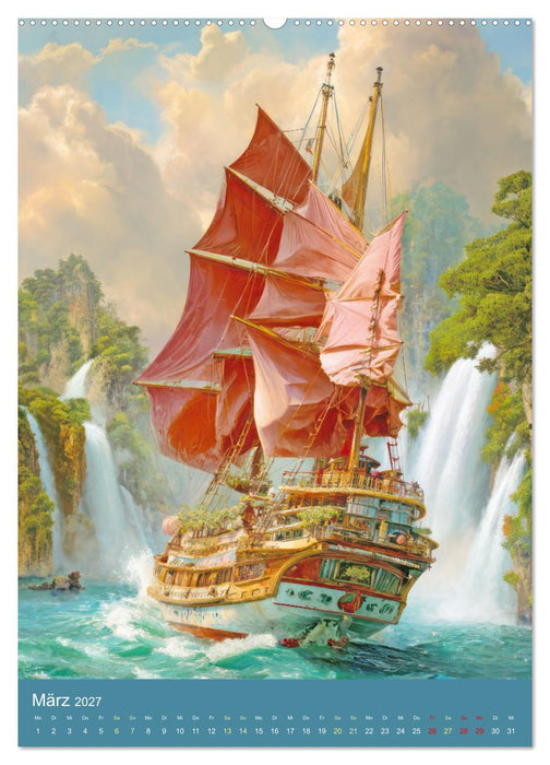 Steampunk Segelboote - Fantasiewerke (CALVENDO Wandkalender 2027)