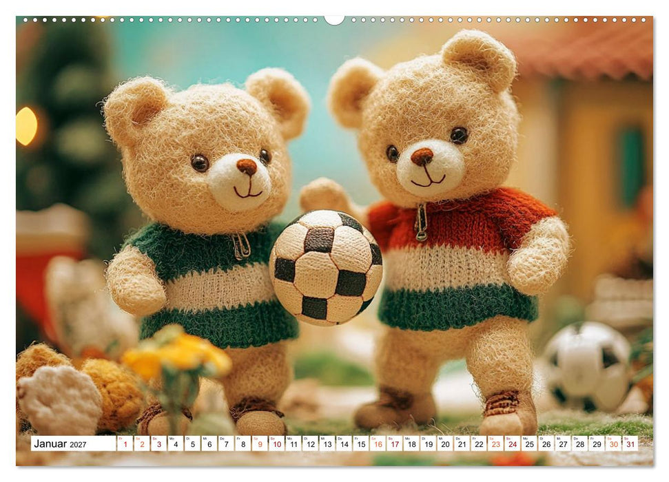 Auf die Plätze, Teddy, los! (CALVENDO Premium Wandkalender 2027)