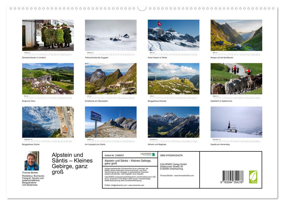 Alpstein und Säntis – Kleines Gebirge, ganz groß (CALVENDO Premium Wandkalender 2027)