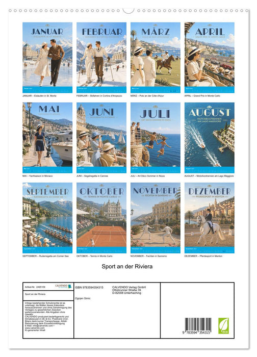 Sport an der Riviera (CALVENDO Premium Wandkalender 2027)