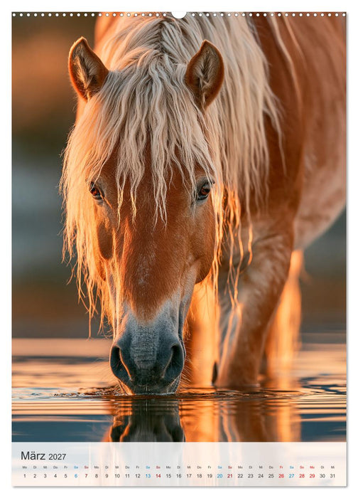 Stolze Haflinger Pferde (CALVENDO Premium Wandkalender 2027)