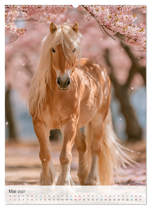 Stolze Haflinger Pferde (CALVENDO Premium Wandkalender 2027)