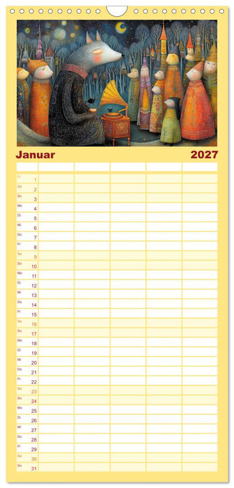 Die besonderen Tiere des Wunderwaldes (CALVENDO Familienplaner 2027)