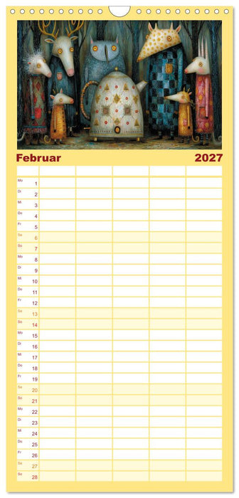 Die besonderen Tiere des Wunderwaldes (CALVENDO Familienplaner 2027)