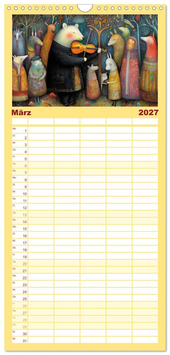 Die besonderen Tiere des Wunderwaldes (CALVENDO Familienplaner 2027)
