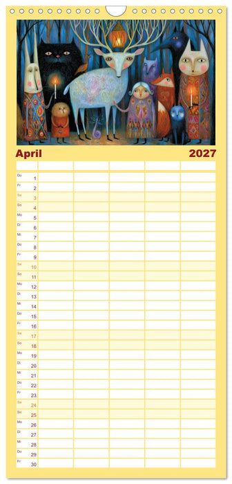 Die besonderen Tiere des Wunderwaldes (CALVENDO Familienplaner 2027)