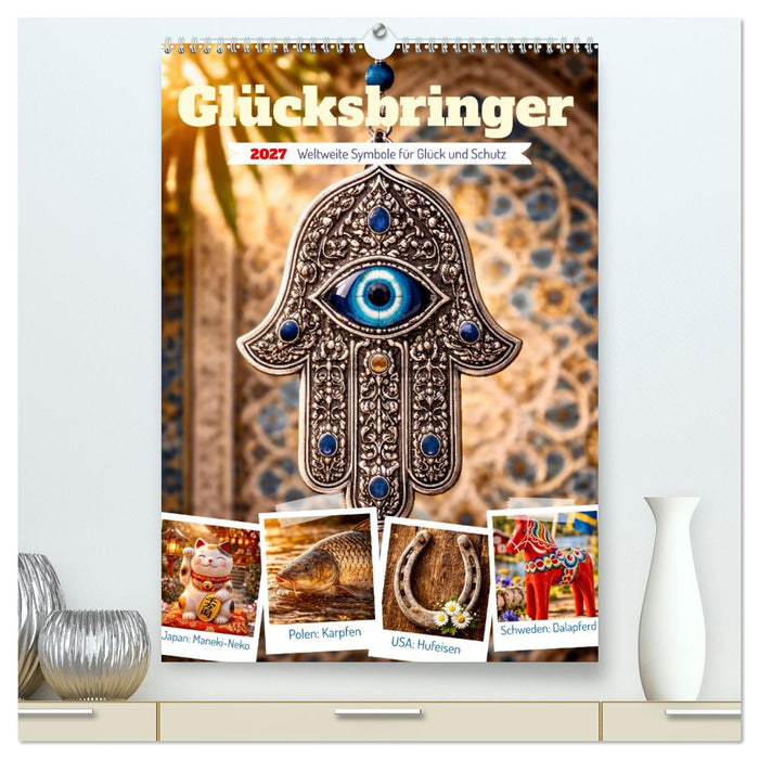 Glücksbringer. Weltweite Symbole für Glück und Schutz (CALVENDO Premium Wandkalender 2027)
