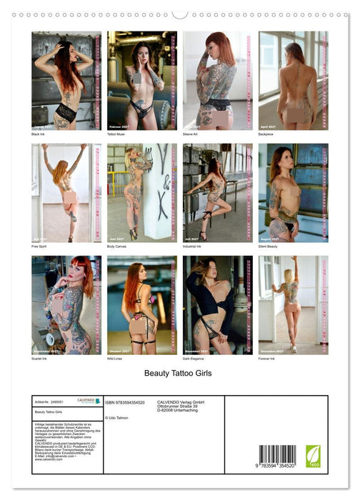 Beauty Tattoo Girls (CALVENDO Premium Wandkalender 2027)