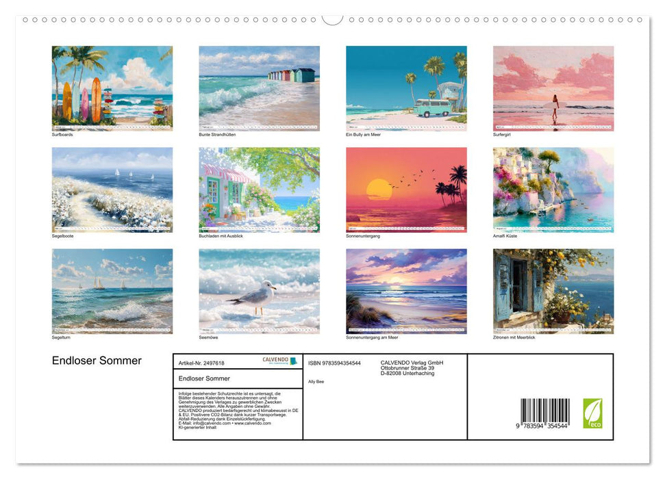 Endloser Sommer (CALVENDO Premium Wandkalender 2027)