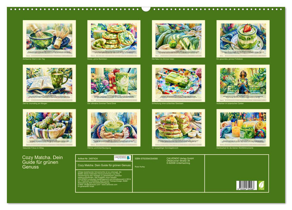 Cozy Matcha. Dein Guide für grünen Genuss (CALVENDO Wandkalender 2027)