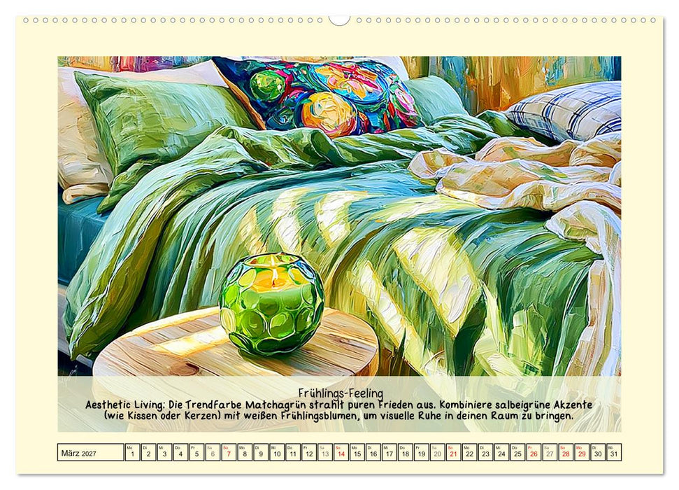 Cozy Matcha. Dein Guide für grünen Genuss (CALVENDO Wandkalender 2027)